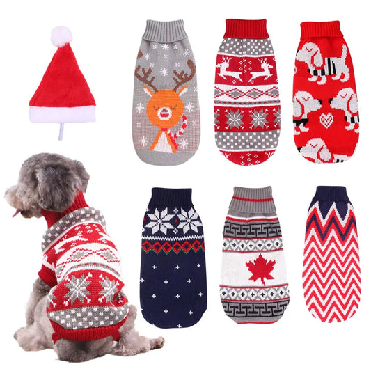 Suéter Tejido de Invierno Navideño para Perros y Gatos 🎅🧶