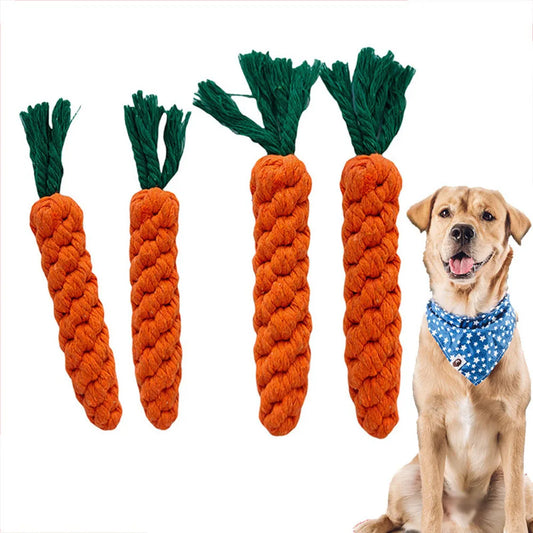 🥕1 PCS  Juguete de Cuerda en Forma de Zanahoria para Perros – Resistente y Seguro 1pc