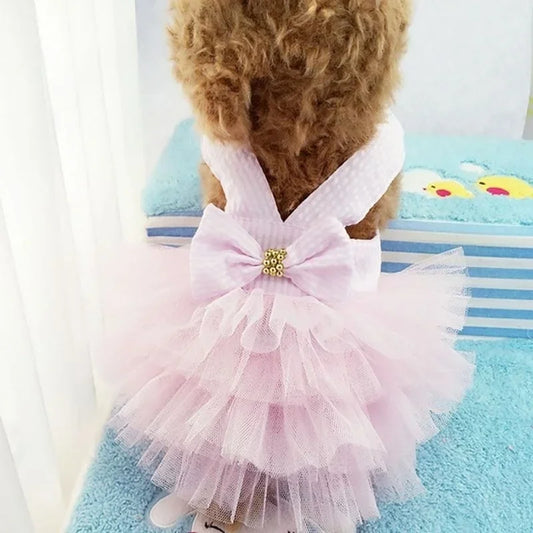 Vestido para perros y gatos – estilo princesa con lazo