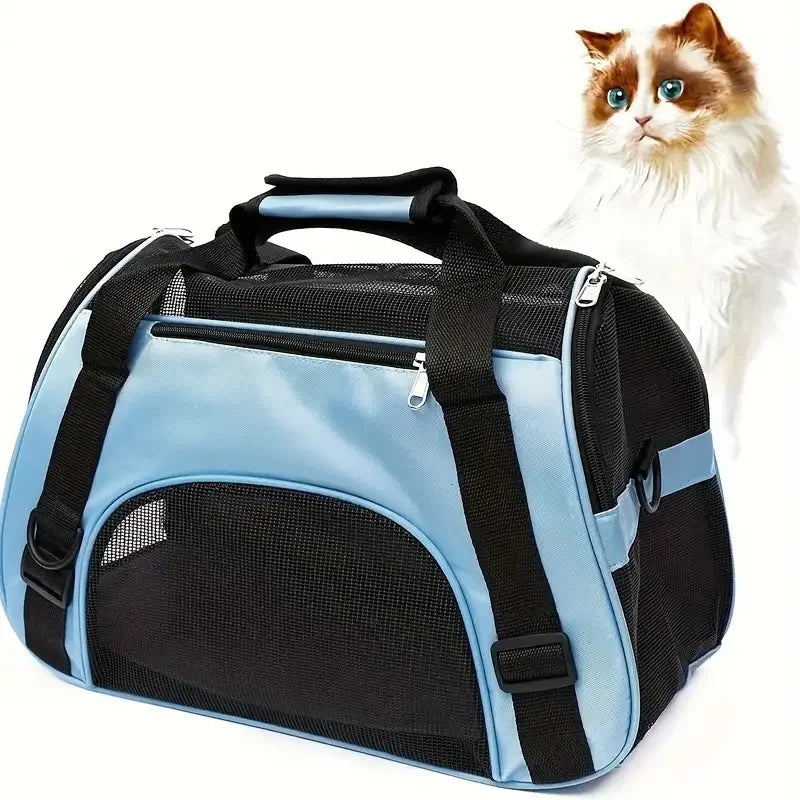 Bolsa transportadora portátil para perros y gatos – cómoda y transpirable