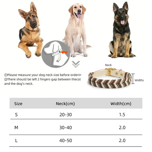 🌈 Collar tejido Colorido y Ajustable para Perros y Gatos