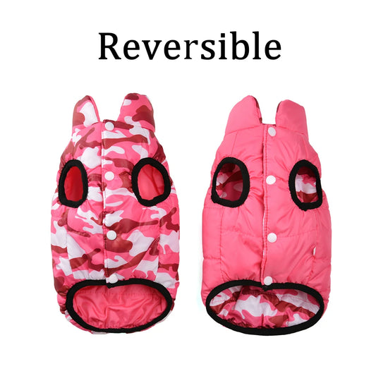 Ropa acogedora para mascotas, chaleco Reversible con botones para perros pequeños y medianos