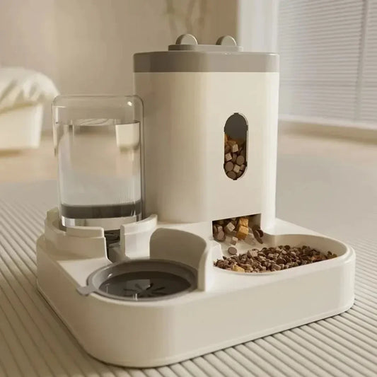 🍽️ Comedero Automático con Fuente de Agua para Perros y Gatos – Almacenamiento y Alimentación Inteligente