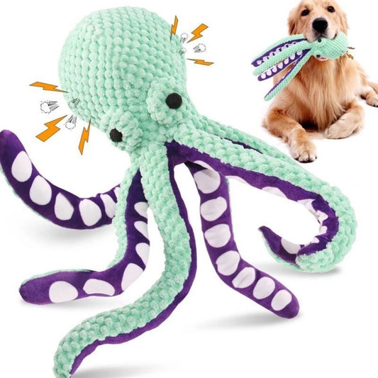 Peluche Pulpo interactivo con sonido para perros