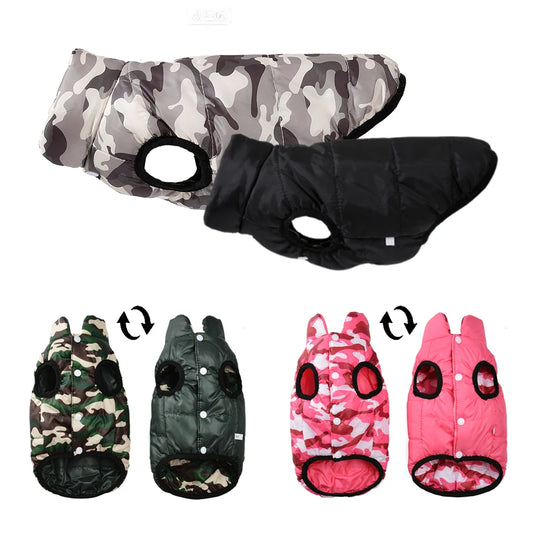 Ropa acogedora para mascotas, chaleco Reversible con botones para perros pequeños y medianos